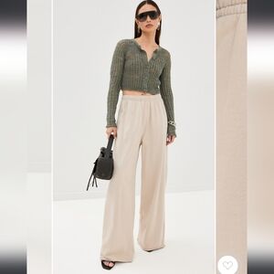 Acne Studio Longe Pats Logo Xs Oversize High Waist Wige Leg